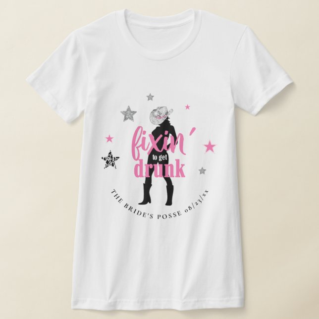 Fixin' The Posse Disco Bachelorette ID925 T-Shirt (Ablage )