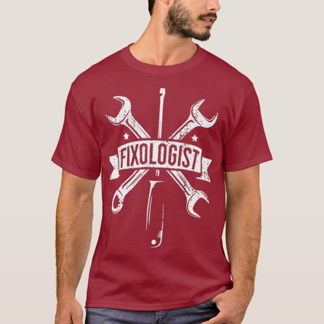 Fixologe Funny Craftsmen Wrench Mr Fix It T-Shirt (Vorderseite)