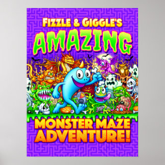 Fizzle & Giggle's Phantastisches Monster Maze Adve Poster