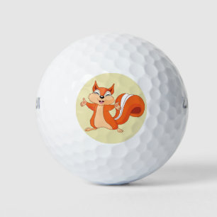 Fizzy das spielerische Eichhörnchen Golfball