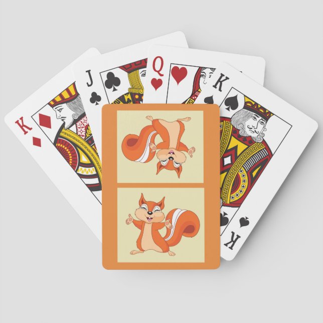 Fizzy das spielerische Eichhörnchen Spielkarten (Rückseite)