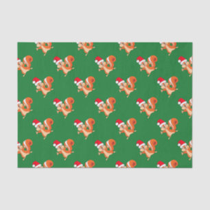 Fizzy das spielerische Eichhörnchen zu Weihnachten Seidenpapier