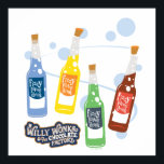 Fizzy Lifting Drink Grafik Poster<br><div class="desc">Willy Wonka und die Schokoladenfabrik | Grafik mit verschiedenen Geschmacksrichtungen von Willy Wonkas fizzenhaftem Lifting Drink!</div>