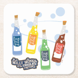 Fizzy Lifting Drink Graphic Rechteckiger Pappuntersetzer