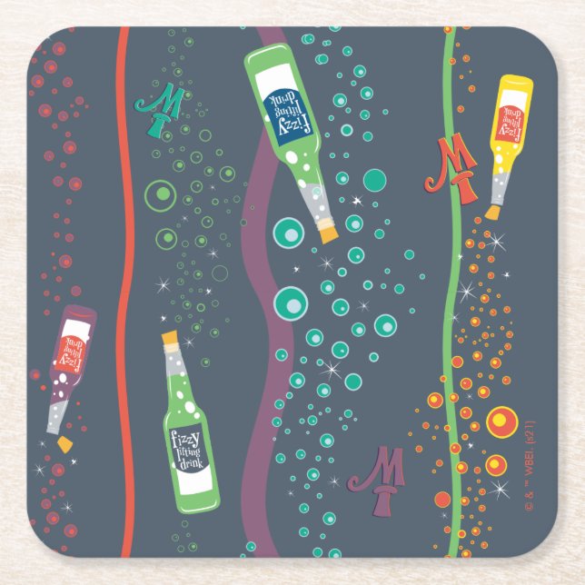 Fizzy Lifting Drink Muster Rechteckiger Pappuntersetzer (Vorderseite)