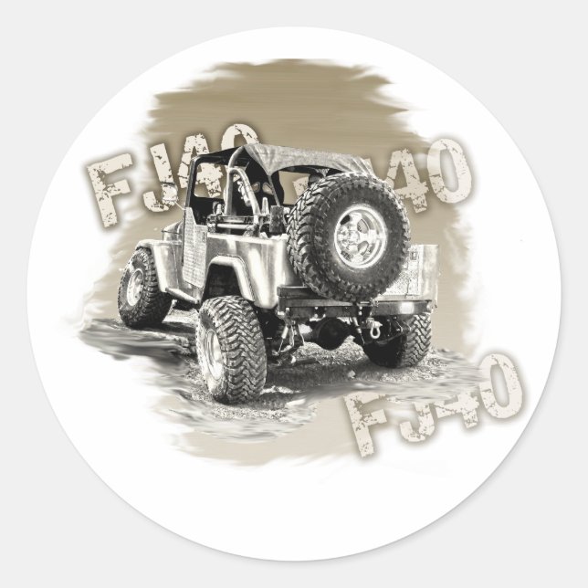 FJ40 RUNDER AUFKLEBER (Vorderseite)