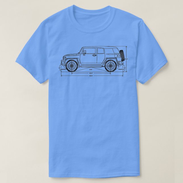 FJ Cruiser car dimensions  T-Shirt (Design vorne)
