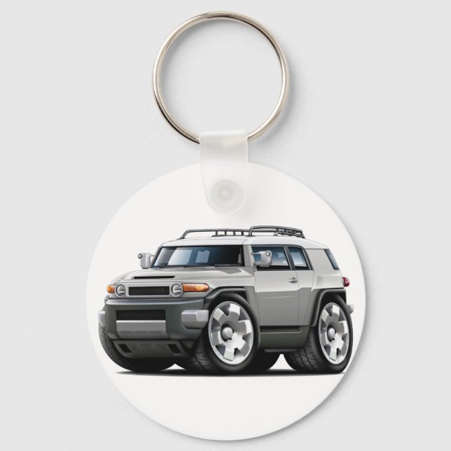 Fj Cruiser Silberwagen Schlüsselanhänger (Vorderseite)