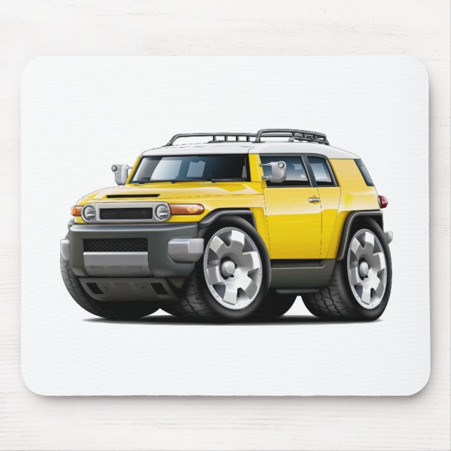 FJ-Kreuzer-Gelb-Auto Mousepad (Vorne)