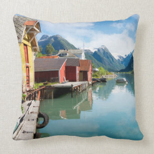 Fjaerlandsfjord Fjordlandschaft in Norwegen Kissen