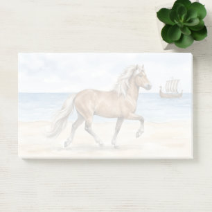 Fjara Isländisches Pferd Aquarell am Strand Post-it Klebezettel