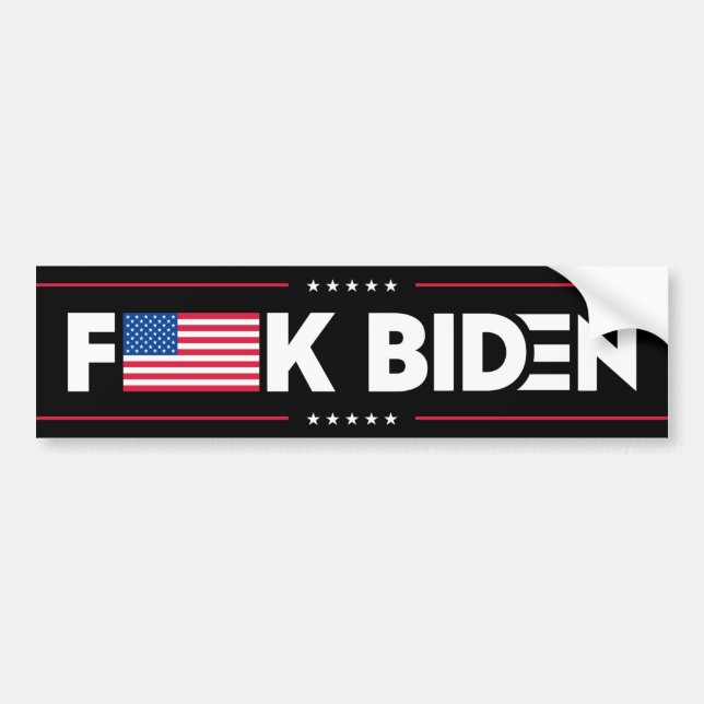 FJB F Biden anti Biden pro Trump 2024 usa Fahne Autoaufkleber (Vorne)