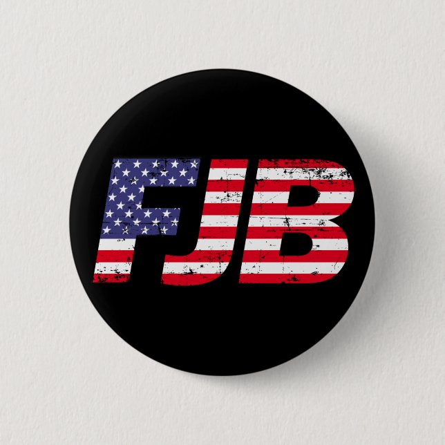 FJB Funny anti joe Biden pro trump 2024 Button (Vorderseite)
