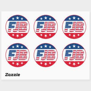 FJB lustige Anti-Joe Biden Trump Wahl 2024 Runder Aufkleber