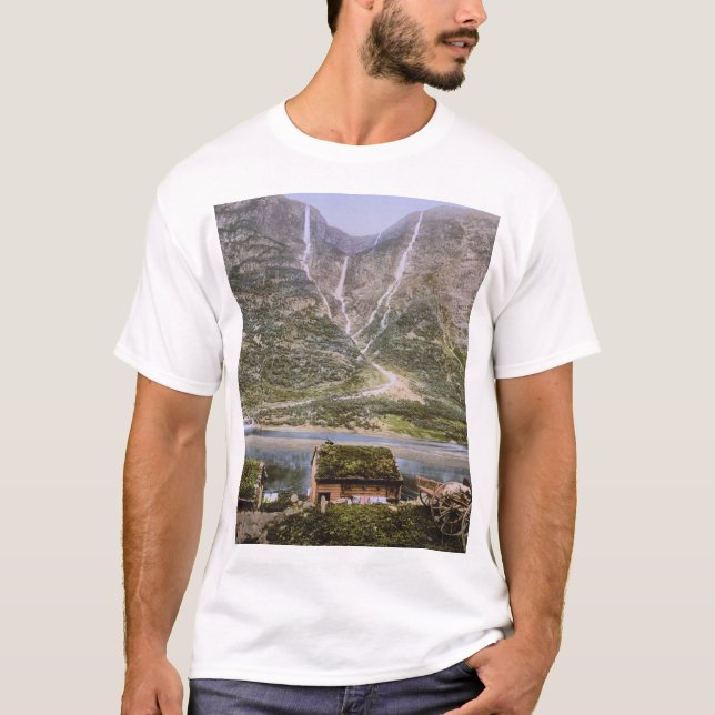 Fjord in Norwegen um 1900 T-Shirt (Vorderseite)