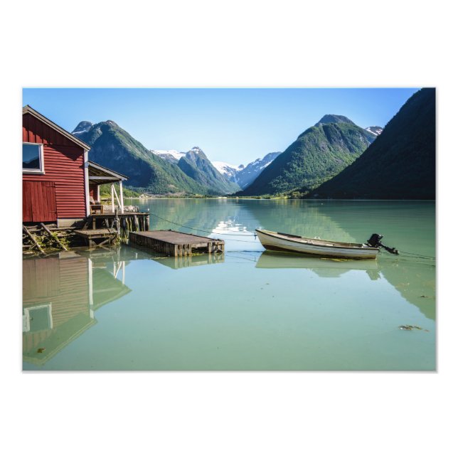 Fjord-Landschaft in Norwegen-Plakat Fotodruck (Vorne)