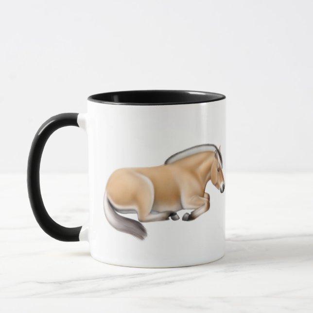 Fjord-Pferde an der Erholungs-Tasse Tasse (Links)