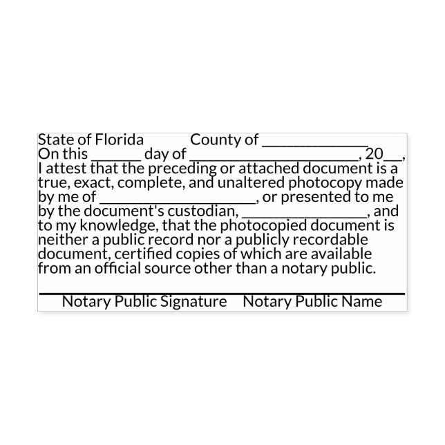 FL Copy Certification Briefmarke Permastempel (Design)