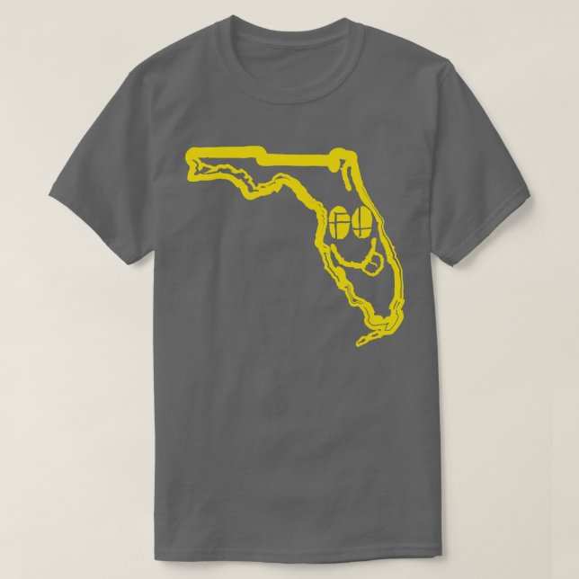 FL Eyes Florida Grunge Lächeln Gesicht Schwarzer B T-Shirt (Design vorne)