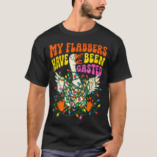Flabbers sind vergaßte Weihnachtsgans verheddert T-Shirt