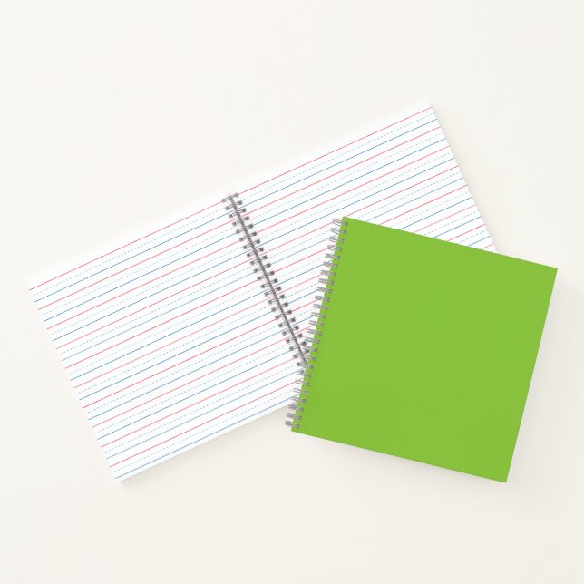 Flach-grüner Hintergrund – Schultextur Notizbuch (Innenseite)