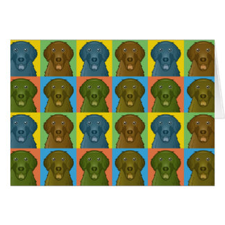 Flach-Überzogene Retriever-HundeCartoon Pop-Kunst