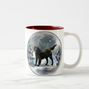 Flach-Überzogene Retriever-Weihnachtsgeschenke Zweifarbige Tasse