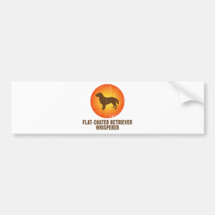 Flach-Überzogener Retriever Autoaufkleber
