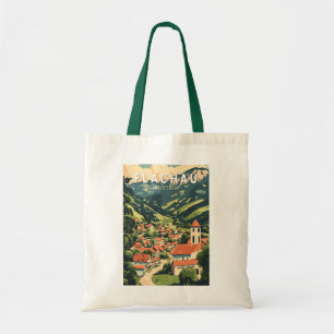 Flachau Austria Illustration Travel Art Vintag Tragetasche