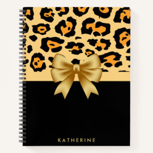 Flachband und Leopard Notizbuch