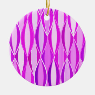 Flachbanddruck Mitte des Jahrhunderts - orchid und Keramikornament
