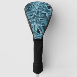 Flachbandkurven, blauer Nebel mit Relief und Überl Golf Headcover