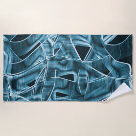 Flachbandkurven, blauer Nebel mit Relief und Überl Strandtuch