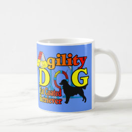 Flachbeschichtete Retriever-Agility-Geschenke Kaffeetasse
