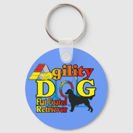 Flachbeschichtete Retriever-Agility-Geschenke Schlüsselanhänger