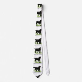 Flachbeschichtete Retriever Art Krawatte