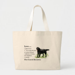 Flachbeschichtete Retriever Art Print Jumbo Stoffbeutel