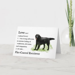 Flachbeschichtete Retriever Art Print Karte