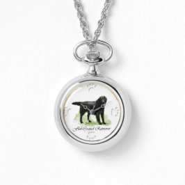 Flachbeschichtete Retriever Kunstgeschenke Armbanduhr