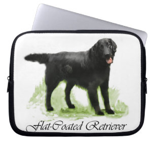 Flachbeschichtete Retriever Kunstgeschenke Laptopschutzhülle