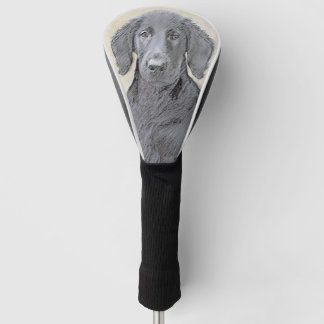 Flachbeschichtete Retriever-Malerei - Original Hun Golf Headcover