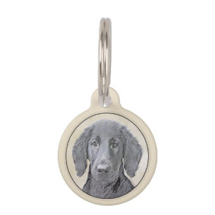 Flachbeschichtete Retriever-Malerei - Original Hun Haustiermarke
