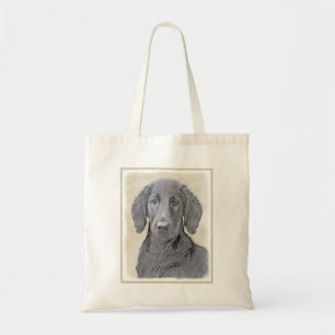 Flachbeschichtete Retriever-Malerei - Original Hun Tragetasche