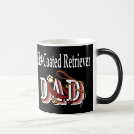 Flachbeschichtete Retriever-Vater-Geschenke Verwandlungstasse