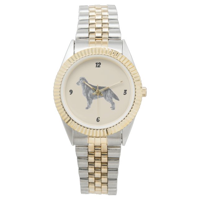 Flachbeschichteter Retriever Armbanduhr (Vorderseite)