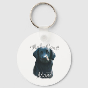 Flachbeschichteter Retriever Mama 2 Schlüsselanhänger