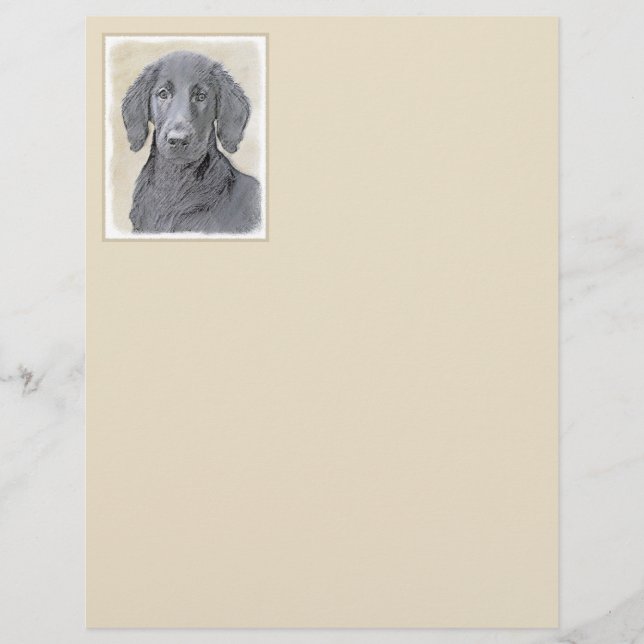 Flachbeschichtetes Retriever-Gemälde - Originale H (Vorderseite)