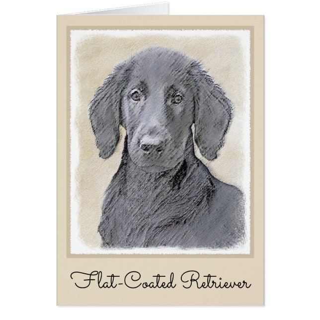 Flachbeschichtetes Retriever-Gemälde - Originale H (Vorne)
