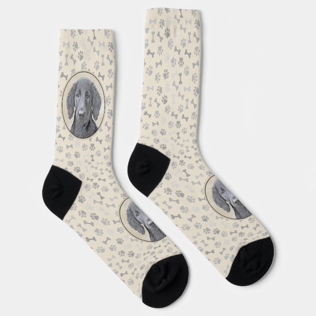 Flachbeschichtetes Retriever-Gemälde - Originale H Socken (Rechts)