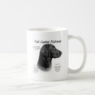 Flachbeschichtetes Retriever-History-Design Kaffeetasse